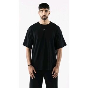 NEW Alphalete Men's Brushed Aligned Tee Black Sz M‎ Performance Gym Lightweight